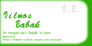 vilmos babak business card
